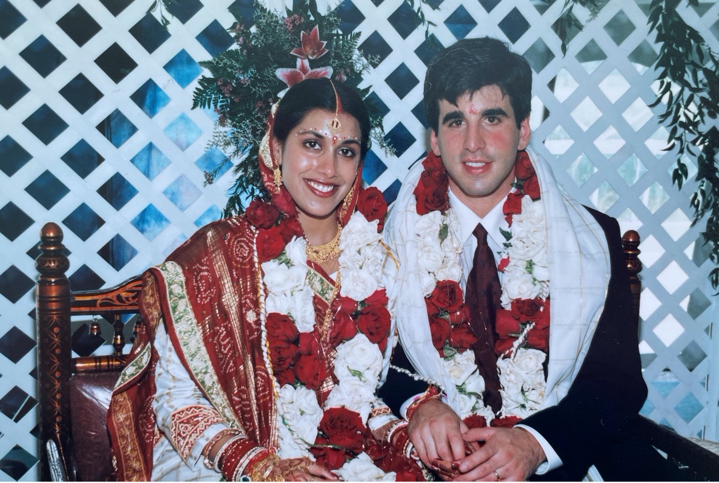 Wedding photo of Monika Shah and husband
