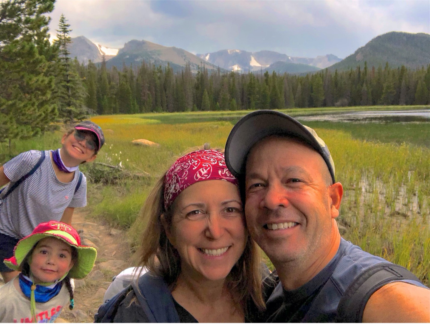 Elizabeth Rodriguez with her family out in nature
